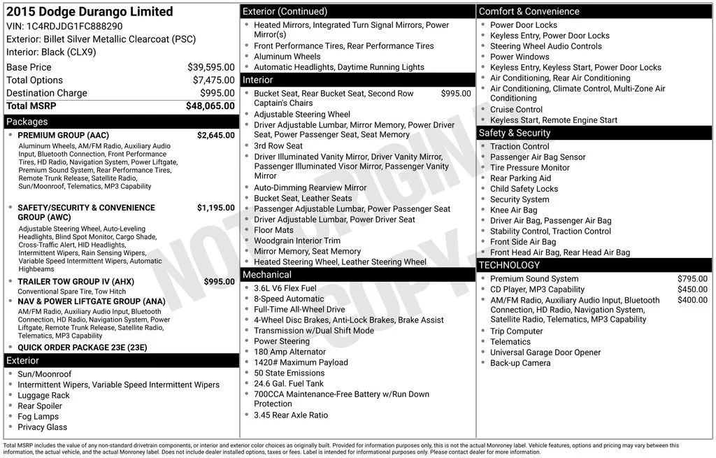 Used 2015 Silver Dodge Limited image 9