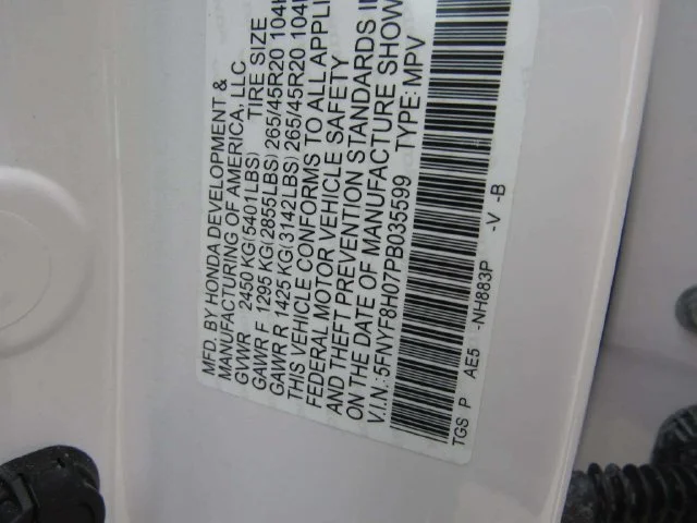 Certified Used 2023 Platinum White Pearl Honda AWD ELITE image 6