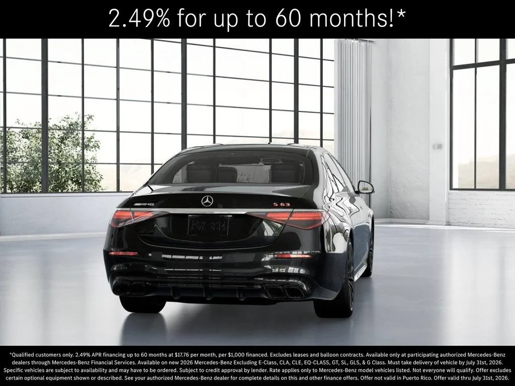 New 2026 Obsidian Black Metallic Mercedes-Benz AMG® S 63 E 4MATIC Sedan image 66
