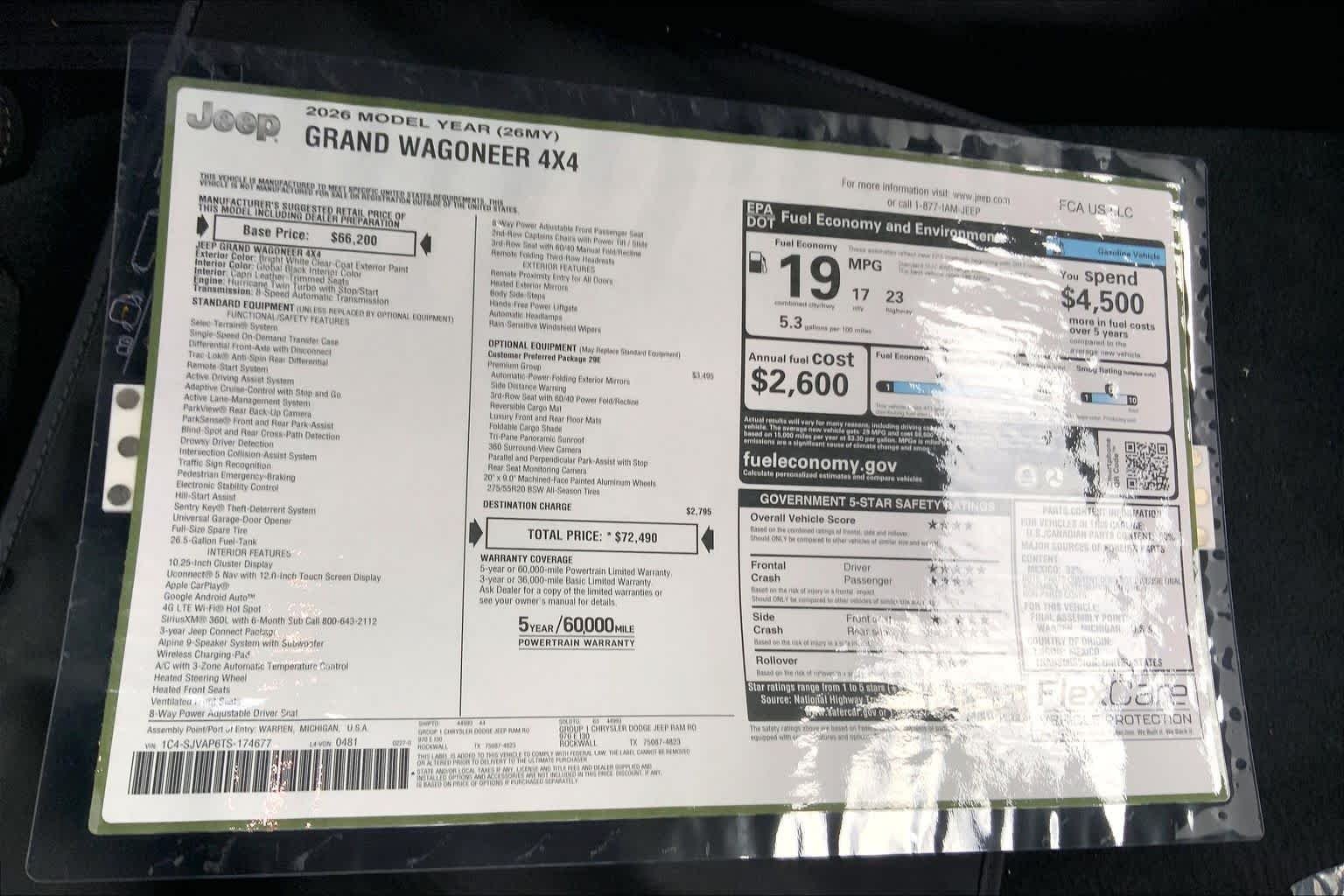 New 2026 Bright White Clear-Coat Exterior Paint Jeep  image 19