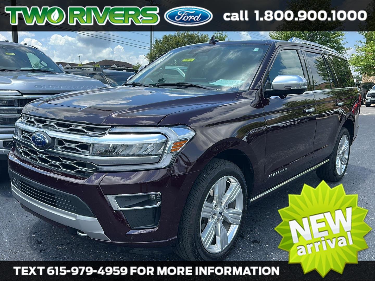 Used 2023 Jewel Red Metallic Tinted Clearcoat Ford Platinum image 1