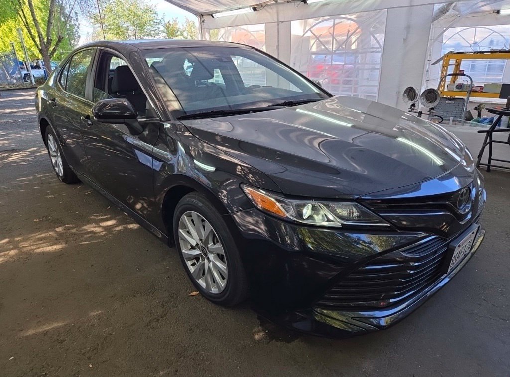 Used 2020 Midnight Black Metallic Toyota LE image 2