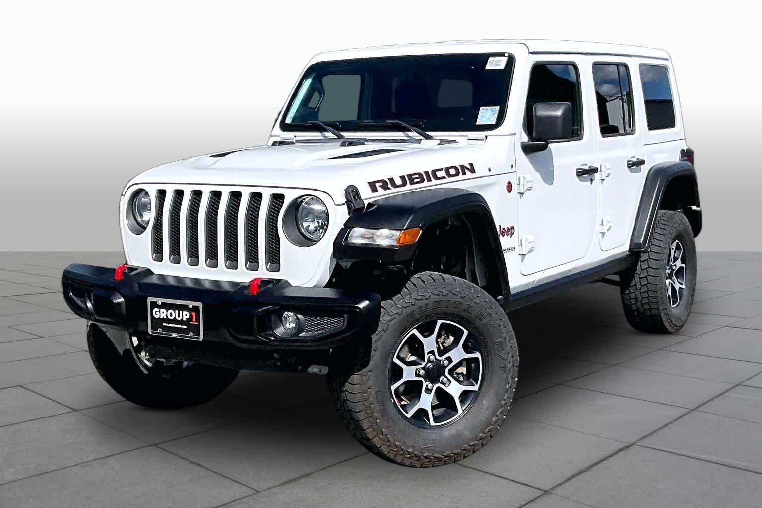 Used 2022 Bright White Clearcoat Jeep Unlimited Rubicon image 2