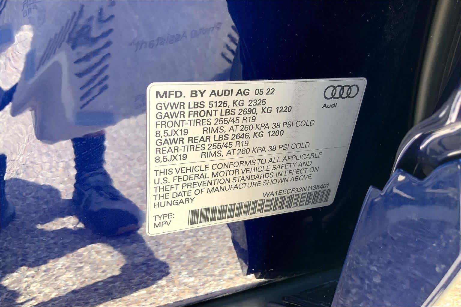 Used 2022 Navarra Blue Metallic Audi S line Premium Plus image 31