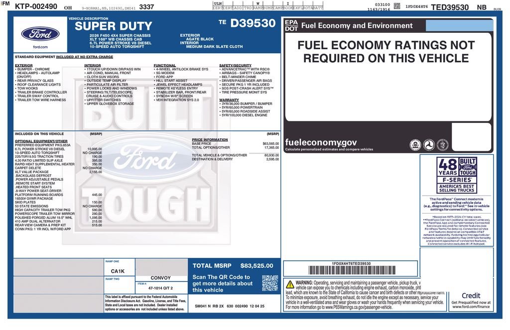 New 2026 Agate Black Metallic Ford F-450® XLT image 32