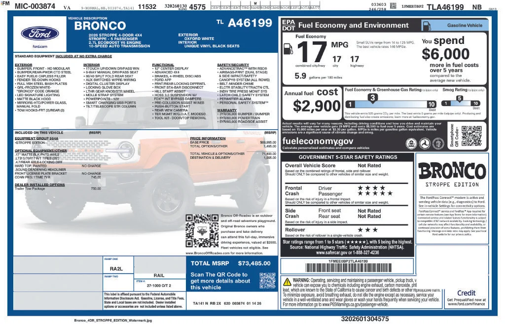 Used 2026 White Ford Stroppe Edition image 8