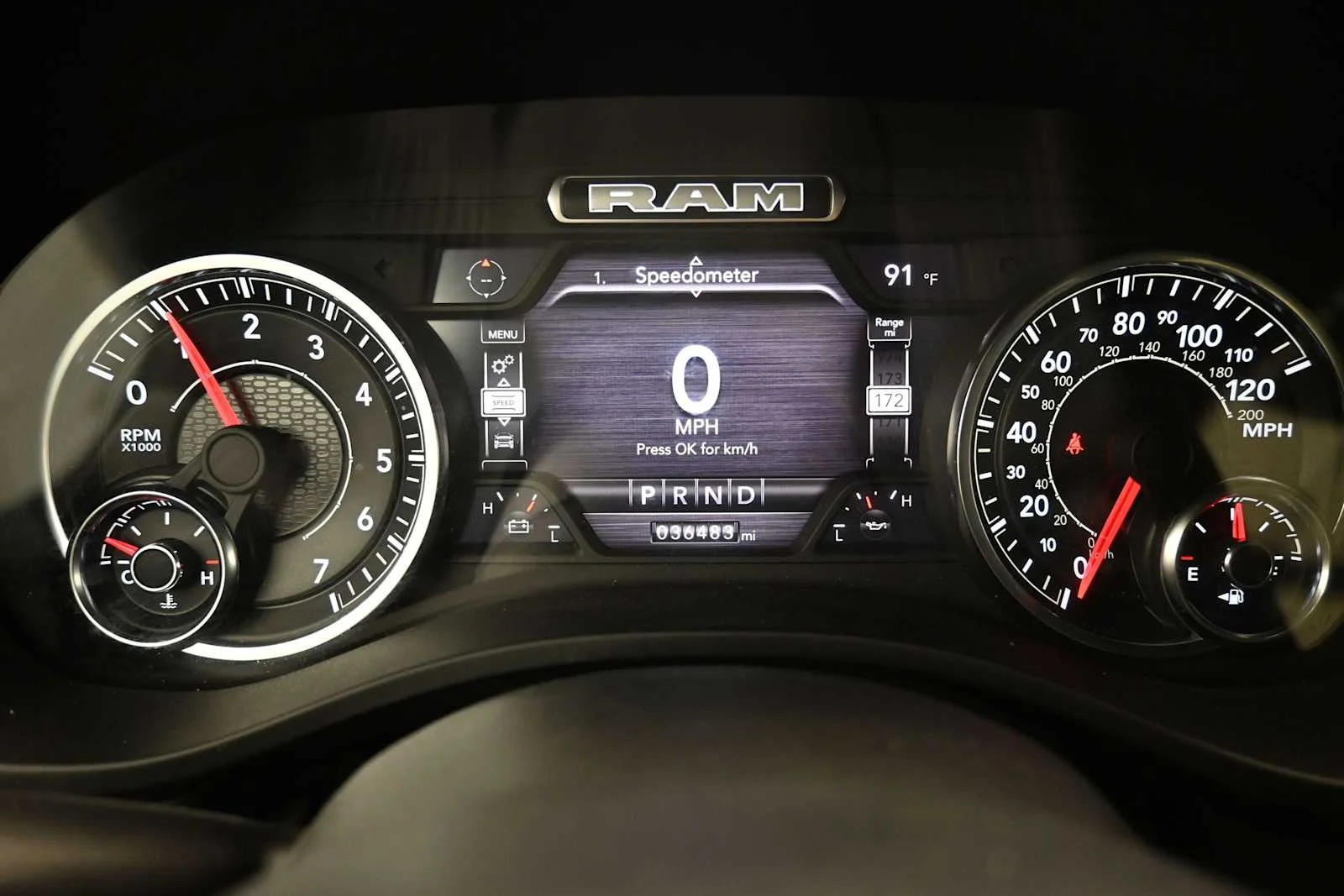 Used 2023 Diamond Black Crystal Pearlcoat Ram Big Horn image 19
