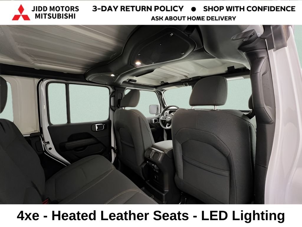 Used 2025 Bright White Clearcoat Jeep Sahara 4xe image 43