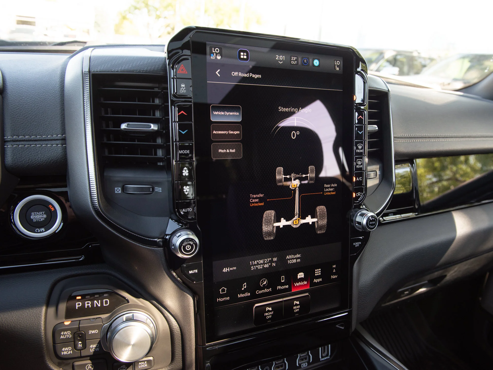New 2026 Black RAM Rebel* Crew Cab 4x4, 33 Inch A/T Tires, Pano Sunroof, Passenger Screen image 21