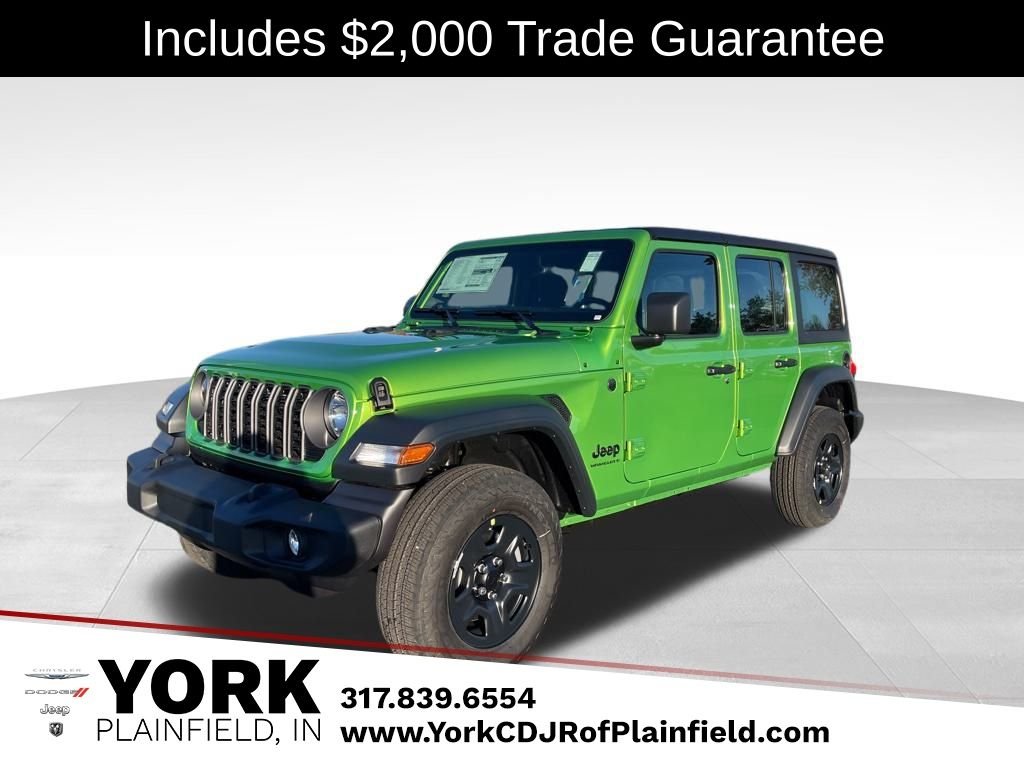 Mojito Clear-Coat Exterior Paint 2026 Jeep Wrangler Sport 4-Door 4WD SUV / Crossover Four-Wheel Drive