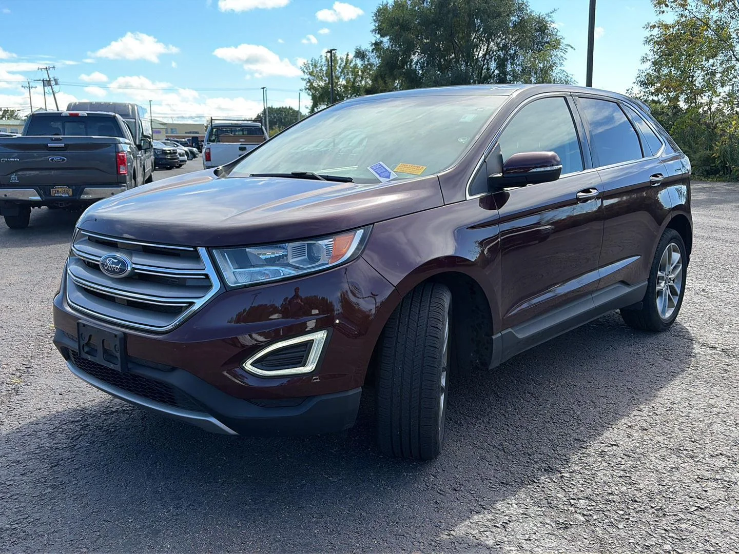 Used 2018 Burgundy Velvet Metallic Tinted Clearcoat Ford Titanium image 8