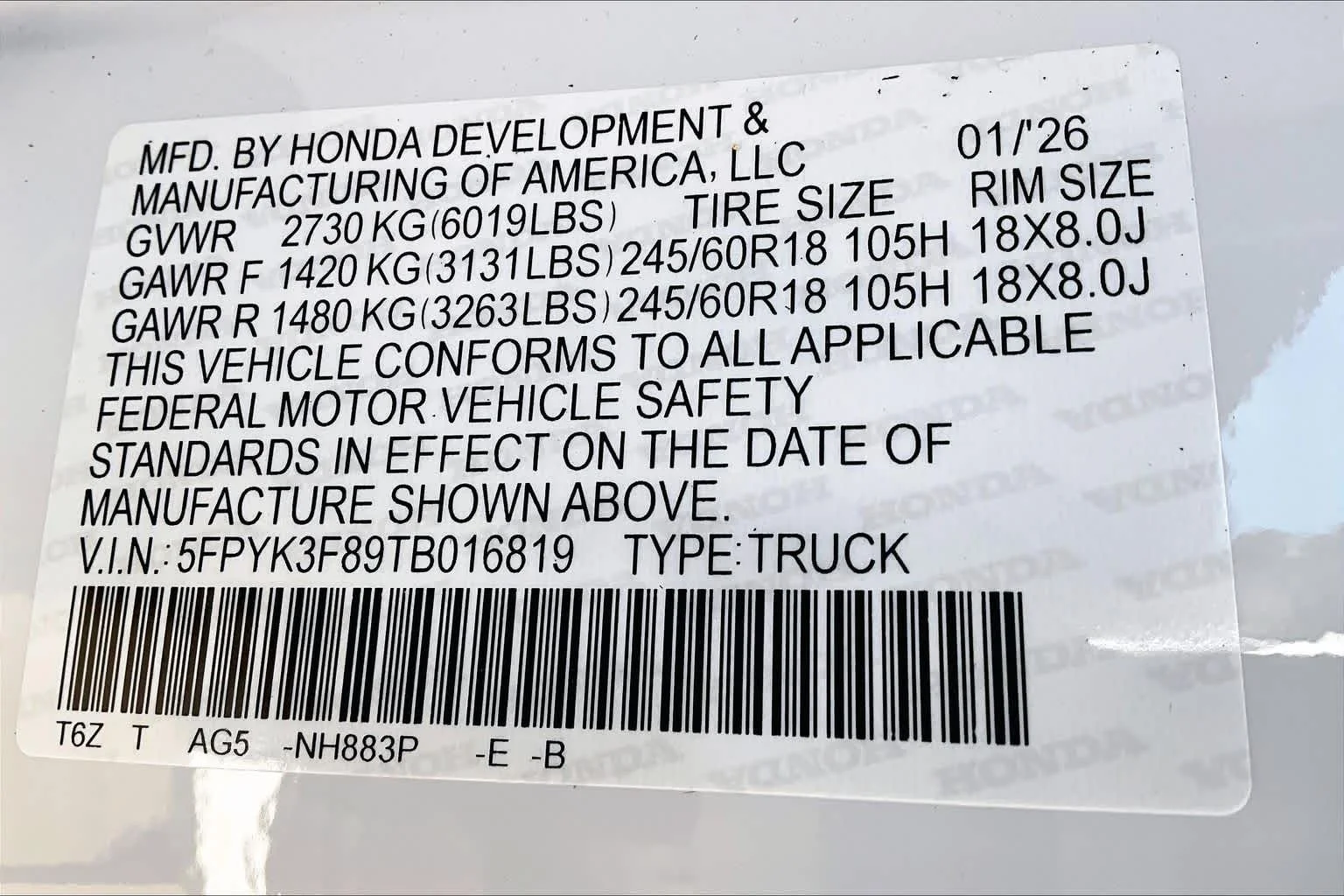 2026 Honda Ridgeline Black Edition - Photo 19