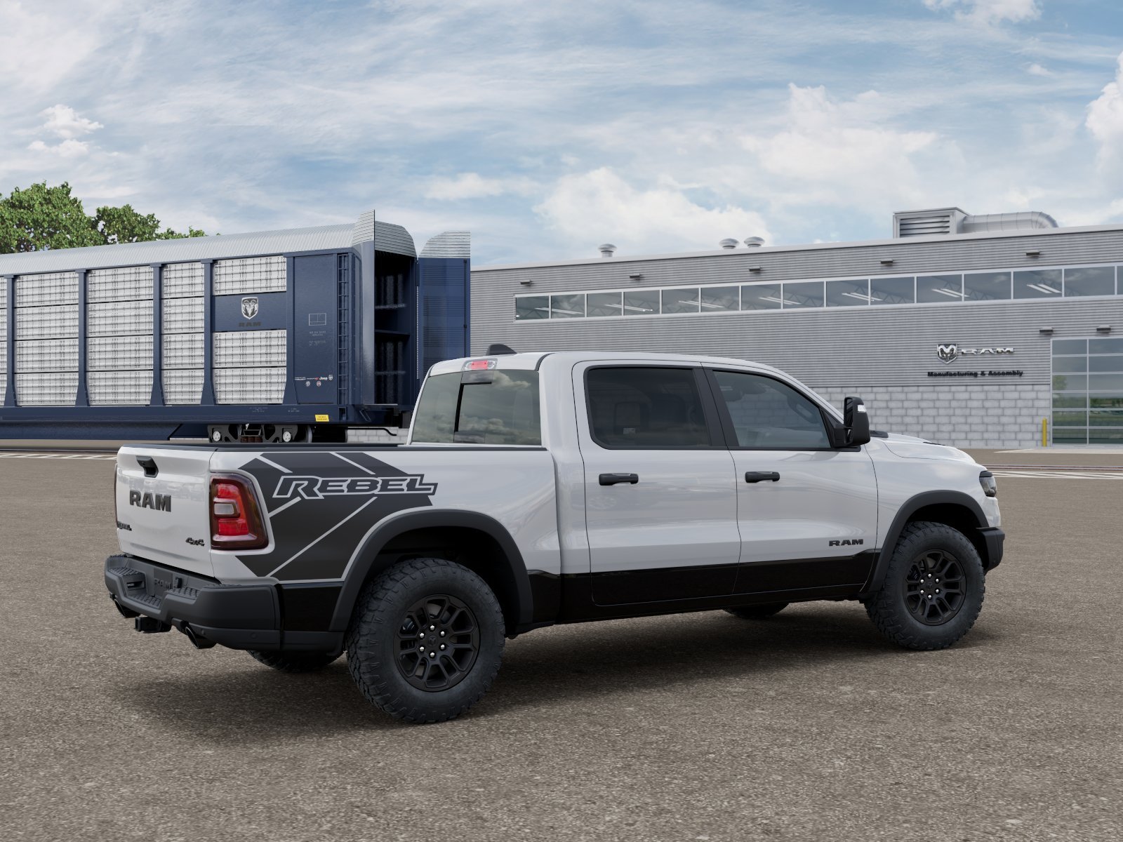 New 2026 Bright White Clear-Coat Exterior Paint RAM Rebel image 12