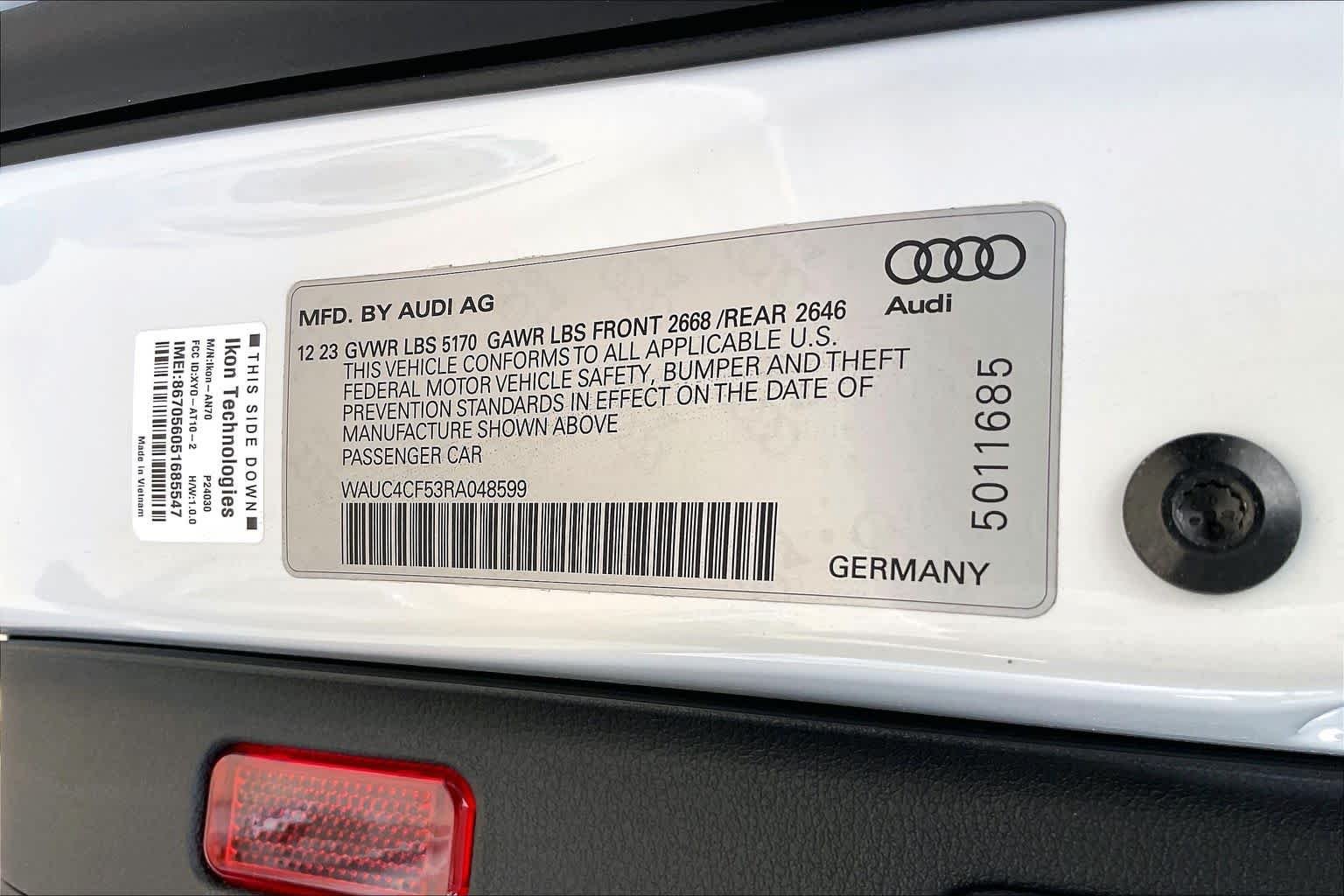 Used 2024 Glacier White Metallic Audi Premium Plus image 34