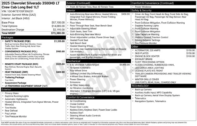 Used 2025 White Chevrolet LT image 4