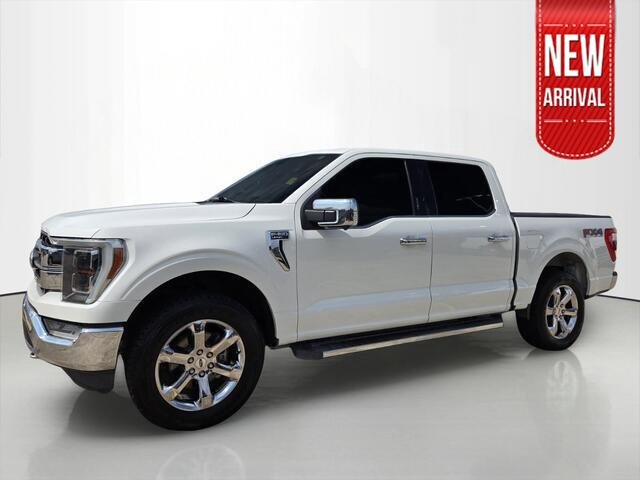 Used 2021 Star White Metallic Tri-Coat Ford LARIAT image 1
