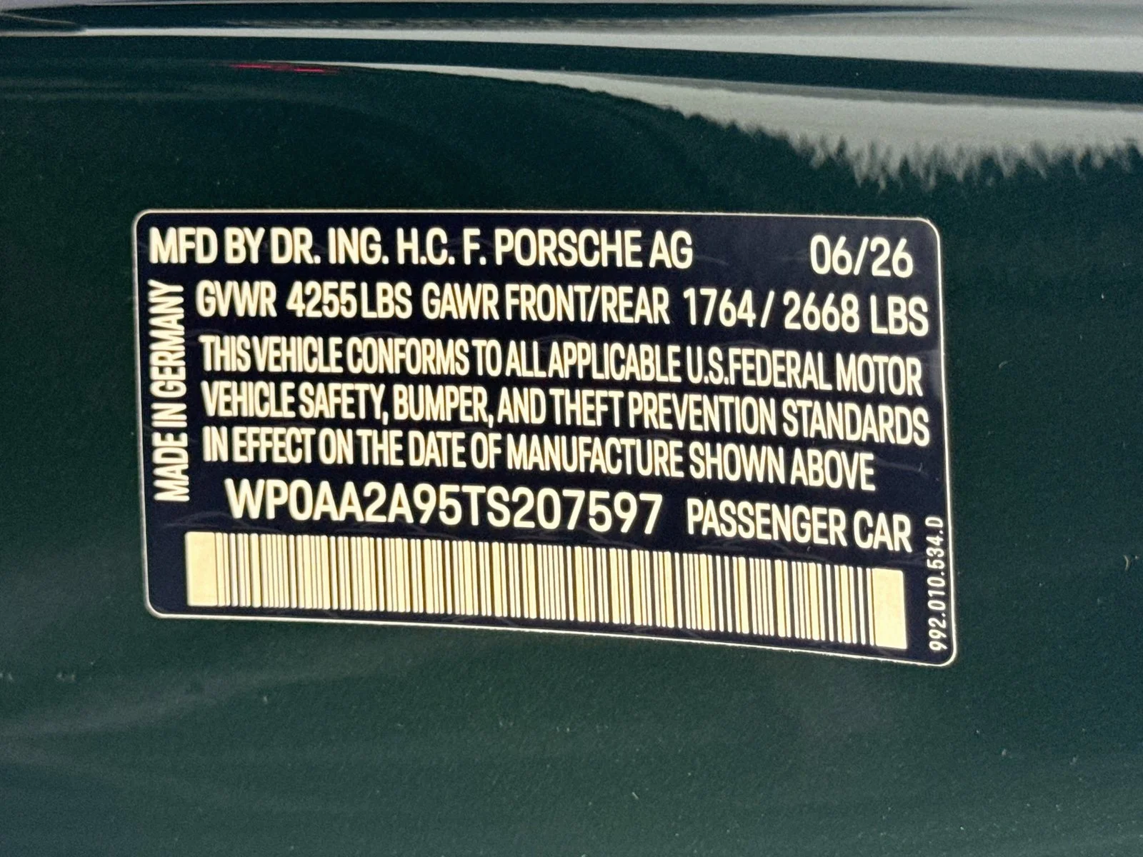 New 2026 Oak Green Metallic Neo Porsche Carrera T image 27