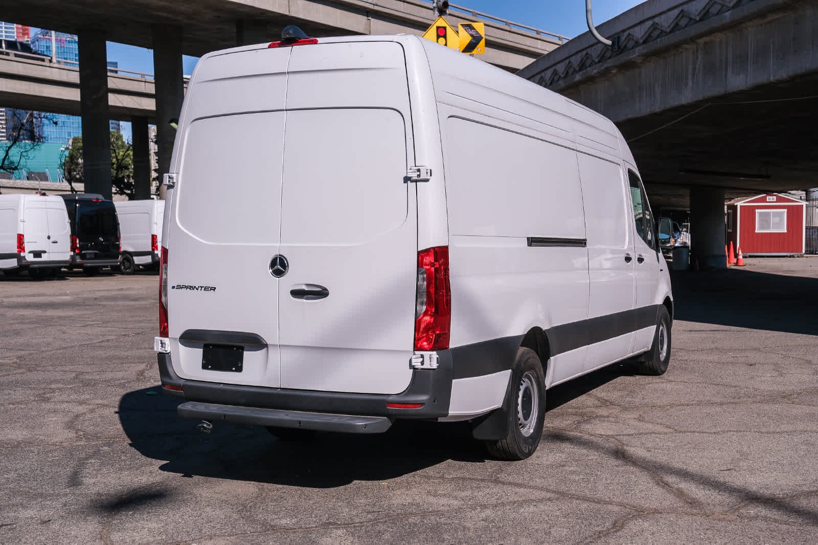 New 2025 Arctic White Mercedes-Benz Cargo 170 WB High Roof RWD Electric Motor image 5