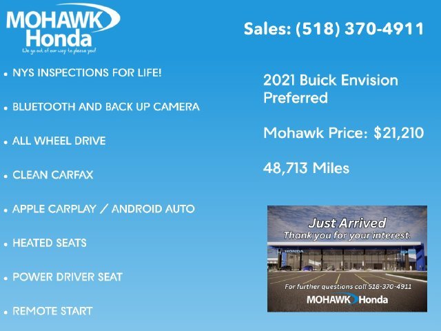 Used 2021 Ebony Twilight Metallic Buick Preferred image 2