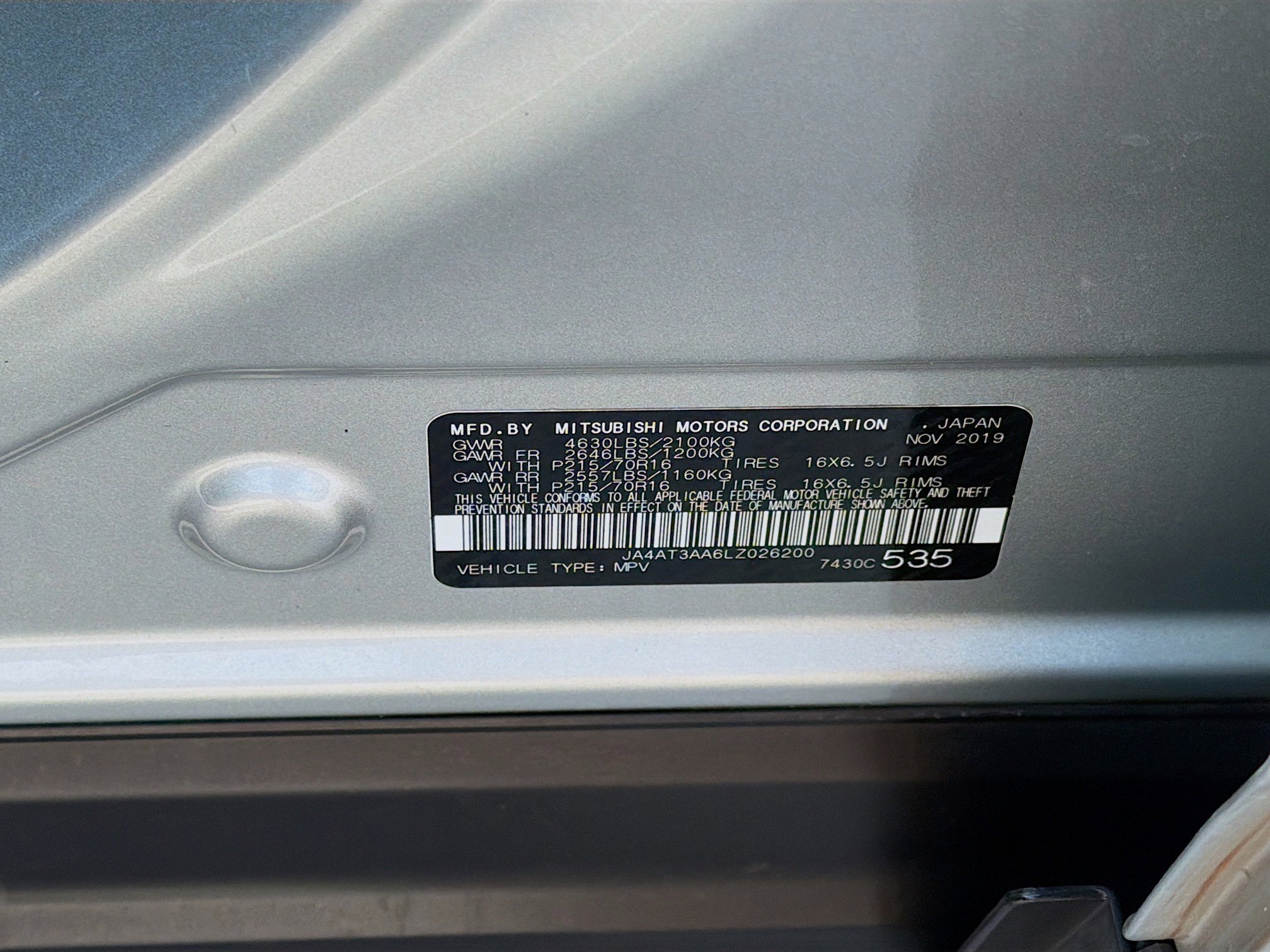 Used 2020 Alloy Silver Metallic Mitsubishi ES image 35