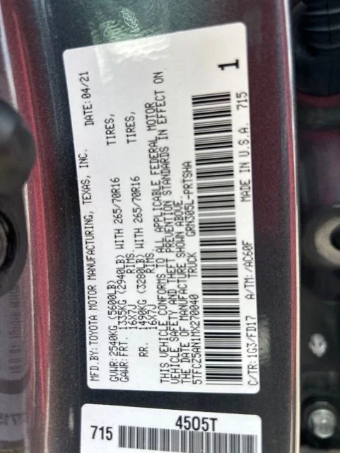 Used 2021 Gray Toyota TRD Off-Road image 34