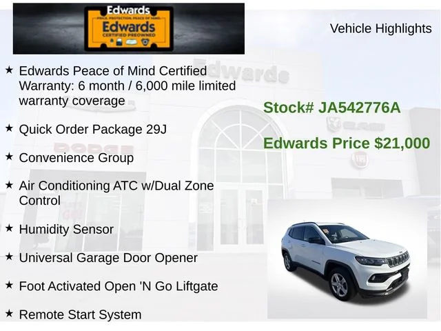 Certified Used 2023 White Jeep Latitude image 5
