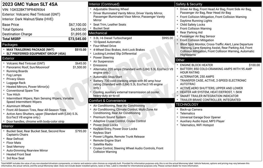 Used 2023 Volcanic Red Tintcoat GMC SLT image 6
