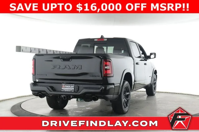 New 2026 Diamond Black Crystal Pearl-Coat Exterior Paint RAM Laramie image 7