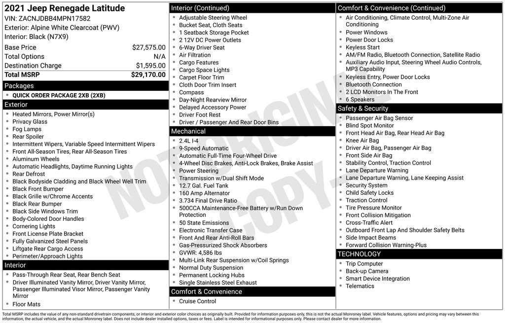 Used 2021 White Jeep Latitude image 34