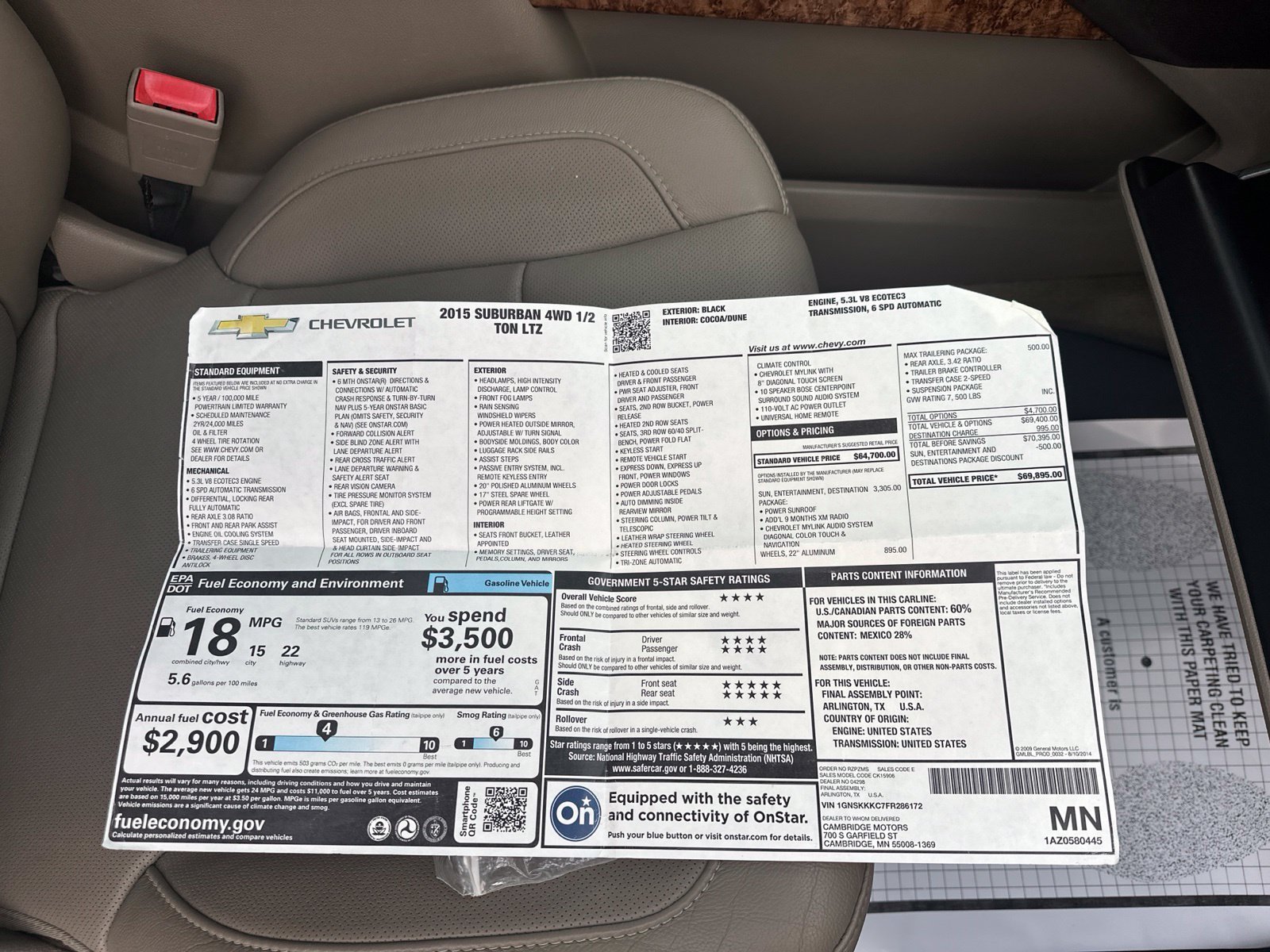 Used 2015 Black Chevrolet LTZ image 45