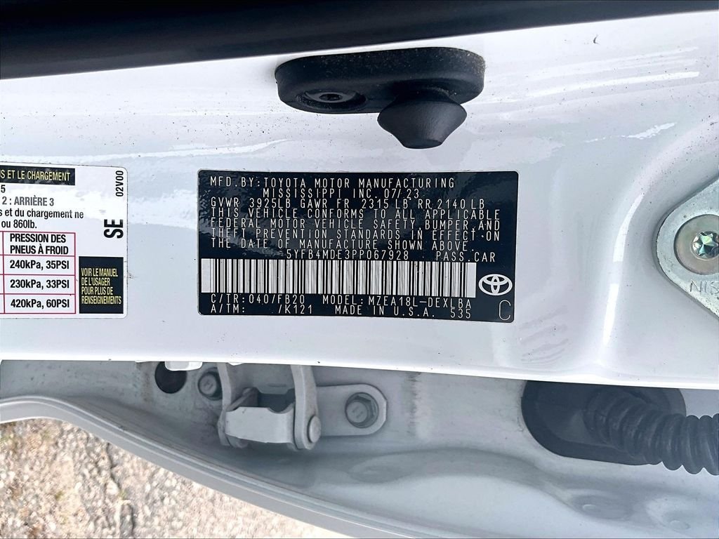 Used 2023 White Toyota LE image 9