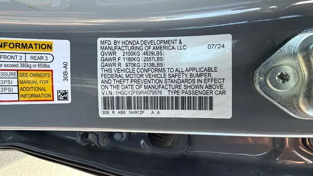 2024 Honda Accord Hybrid EX-L - Photo 33