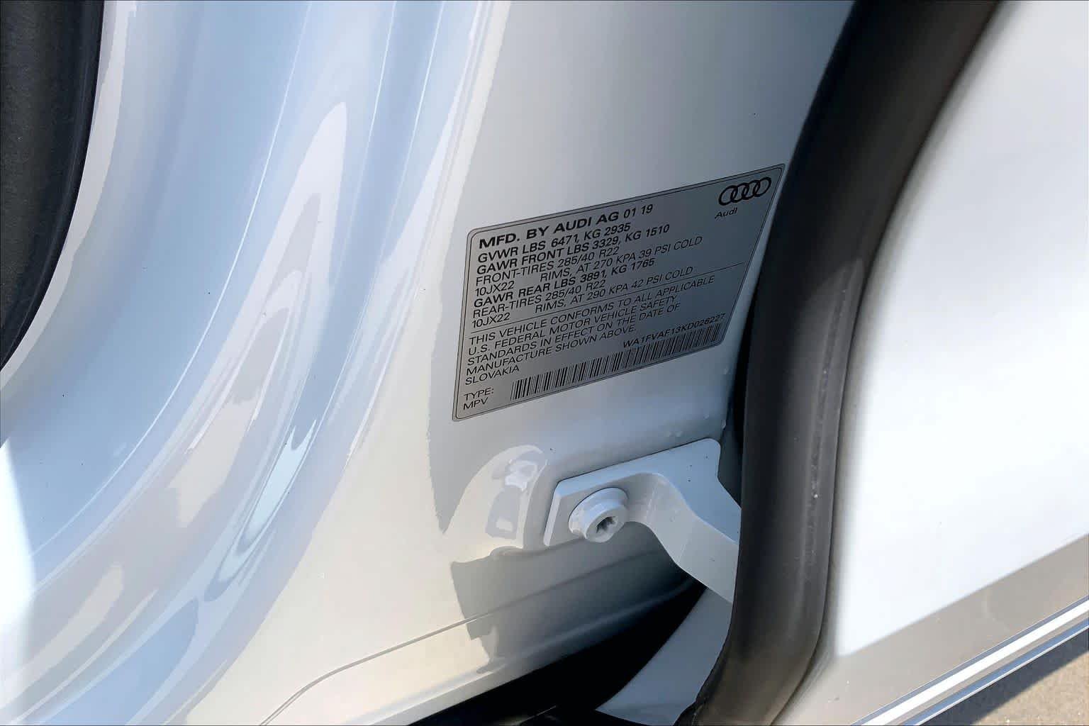Used 2019 Glacier White Metallic Audi Prestige image 33