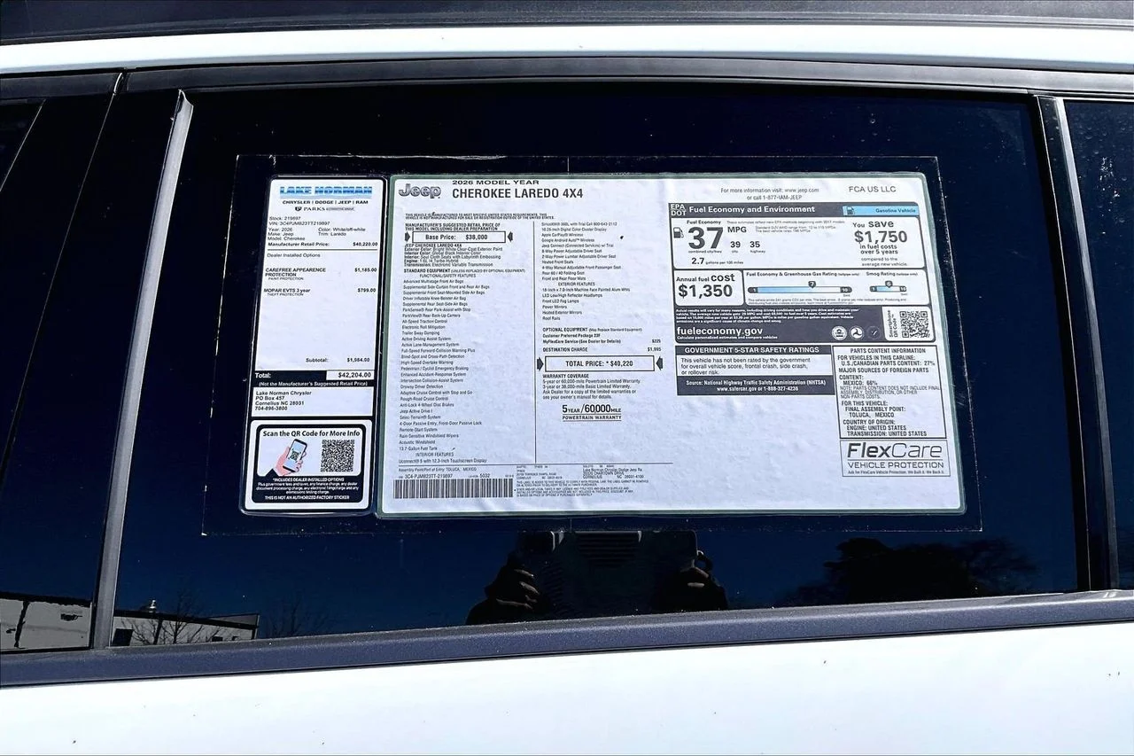 New 2026 Bright White Clearcoat Jeep Laredo image 35
