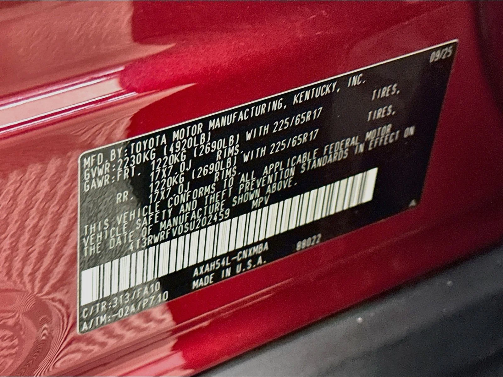 Certified Used 2025 Red Toyota XLE image 33