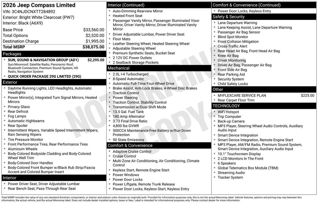 New 2026 Bright White Clear-Coat Exterior Paint Jeep Limited image 22