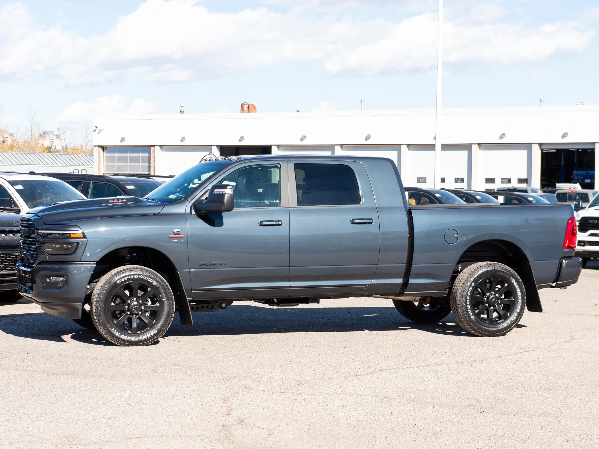 New 2027 Blue RAM Laramie Night* Mega Cab 4x4, Sunroof, Heated Leather, 5th Wheel Prep image 2