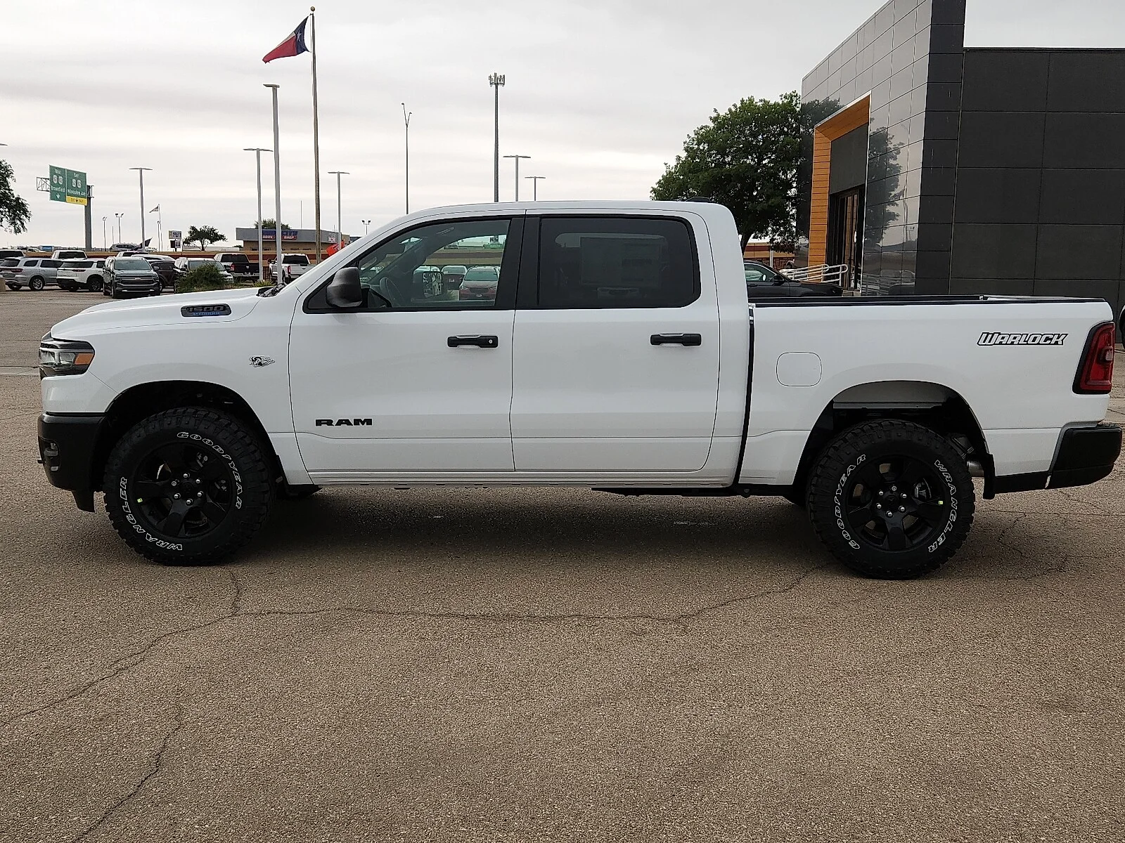 New 2026 Bright White Clear-Coat  Paint Ram WARLOCK CREW CAB 4X4 5