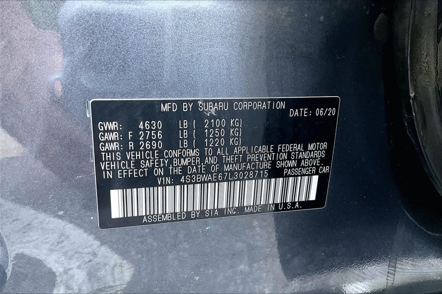 Used 2020 Magnetite Gray Metallic Subaru Premium image 36