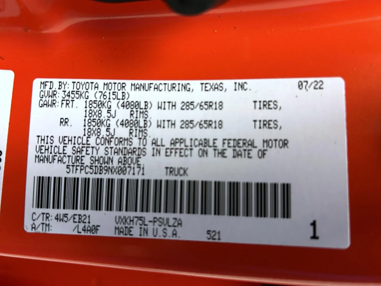 Used 2022 Orange Toyota TRD Pro image 25