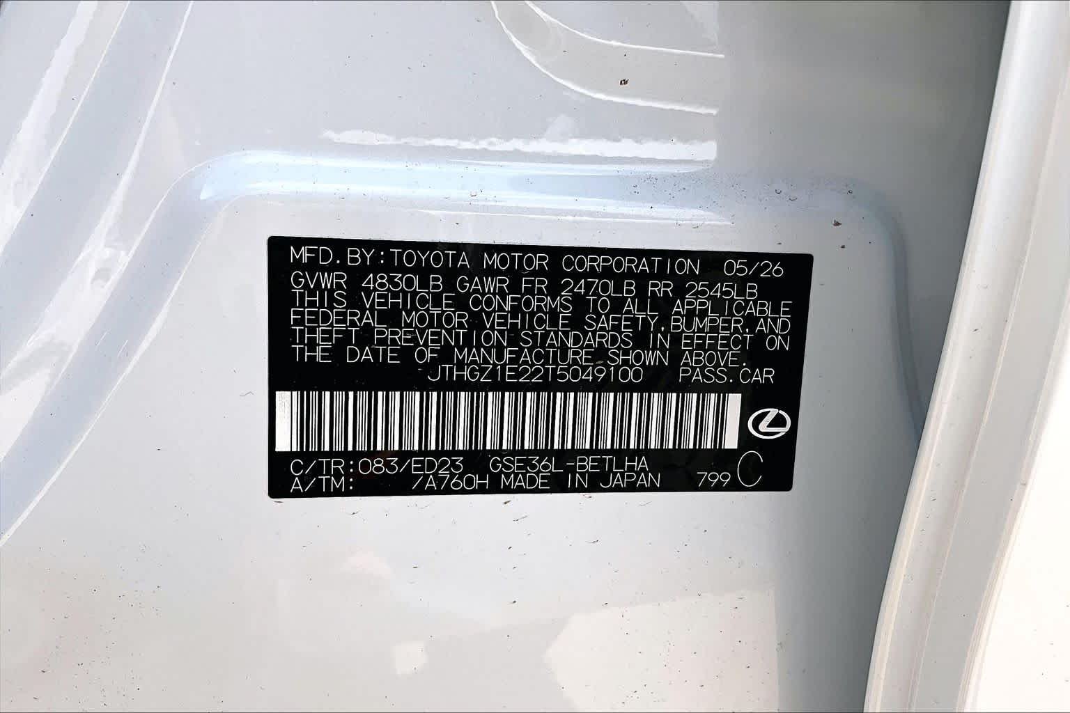 New 2026 Ultra White Lexus F SPORT AWD image 22