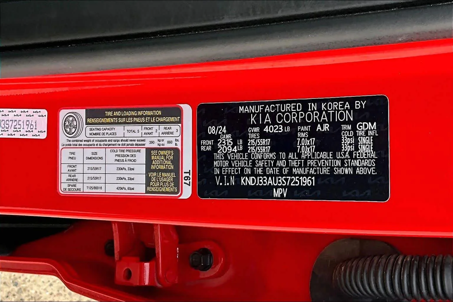 Used 2025 Inferno Red Kia EX image 36