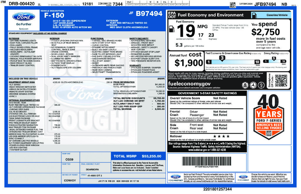 Certified Used 2018 Ruby Red Metallic Ford XLT image 40