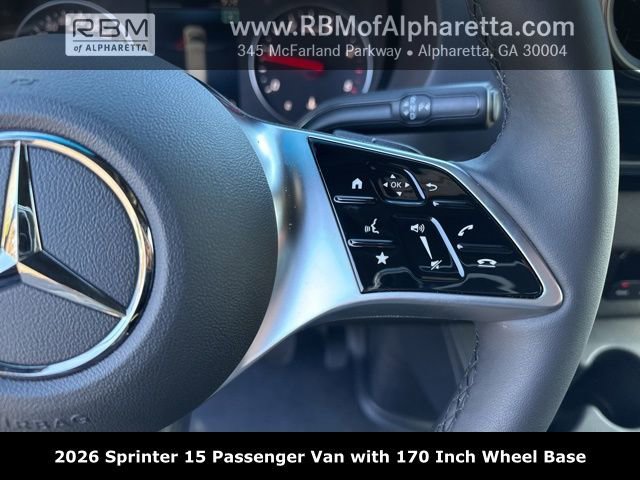 New 2026 Obsidian Black Metallic Mercedes-Benz 170 Wheel Base 15 Passenger image 14