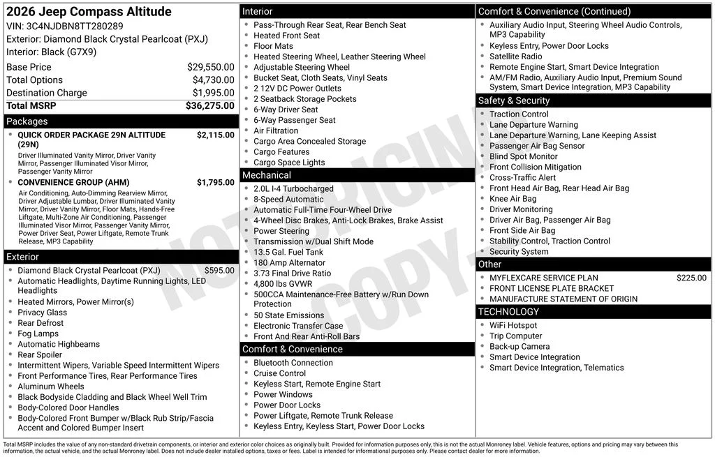 New 2026 Diamond Black Crystal Pearlcoat Jeep Latitude image 6
