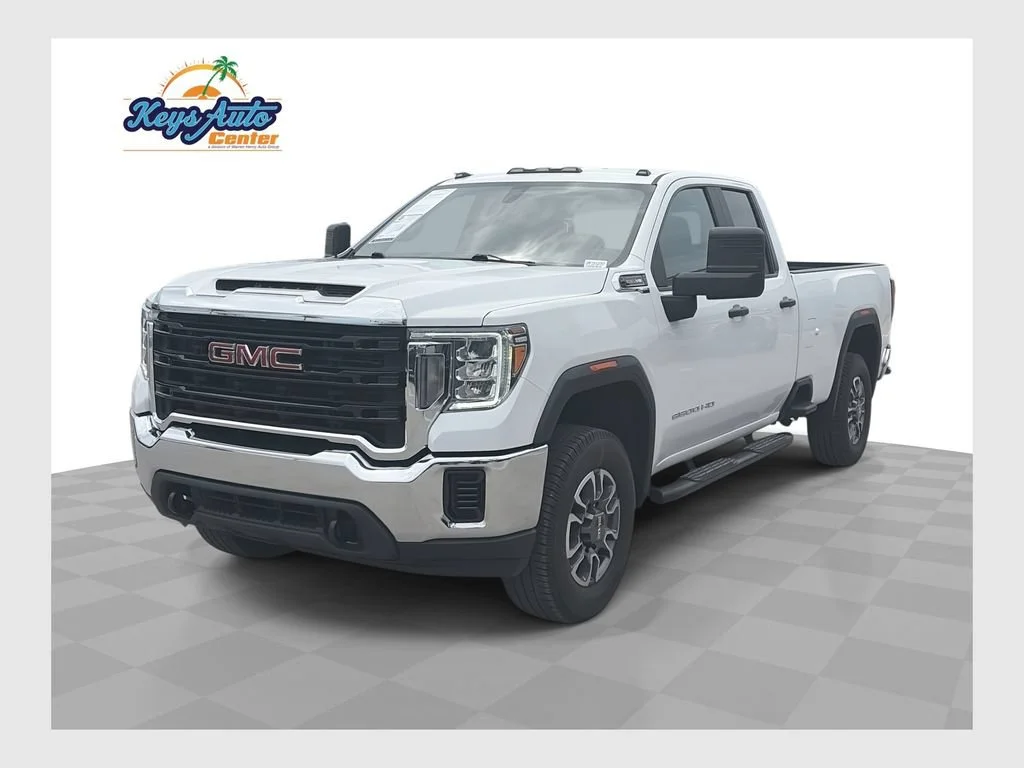 Used 2021 SUMMIT WHITE GMC 2WD Double Cab Long Bed image 1