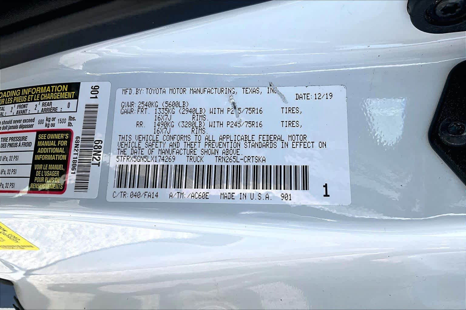Used 2020 Super White Toyota SR image 33