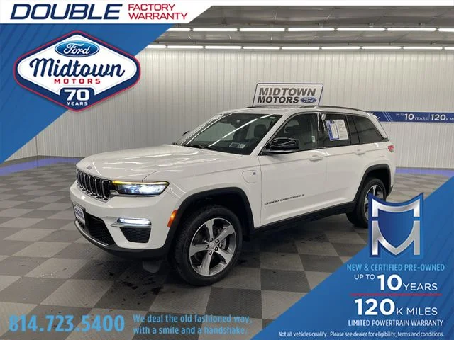 Used 2023 Bright White Clearcoat Jeep 4xe image 1