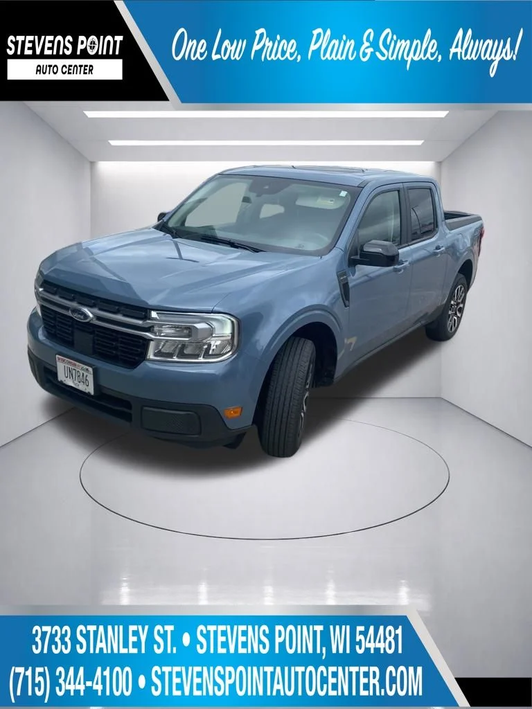 Used 2024 Azure Gray Metallic Tri-Coat Ford Lariat image 1