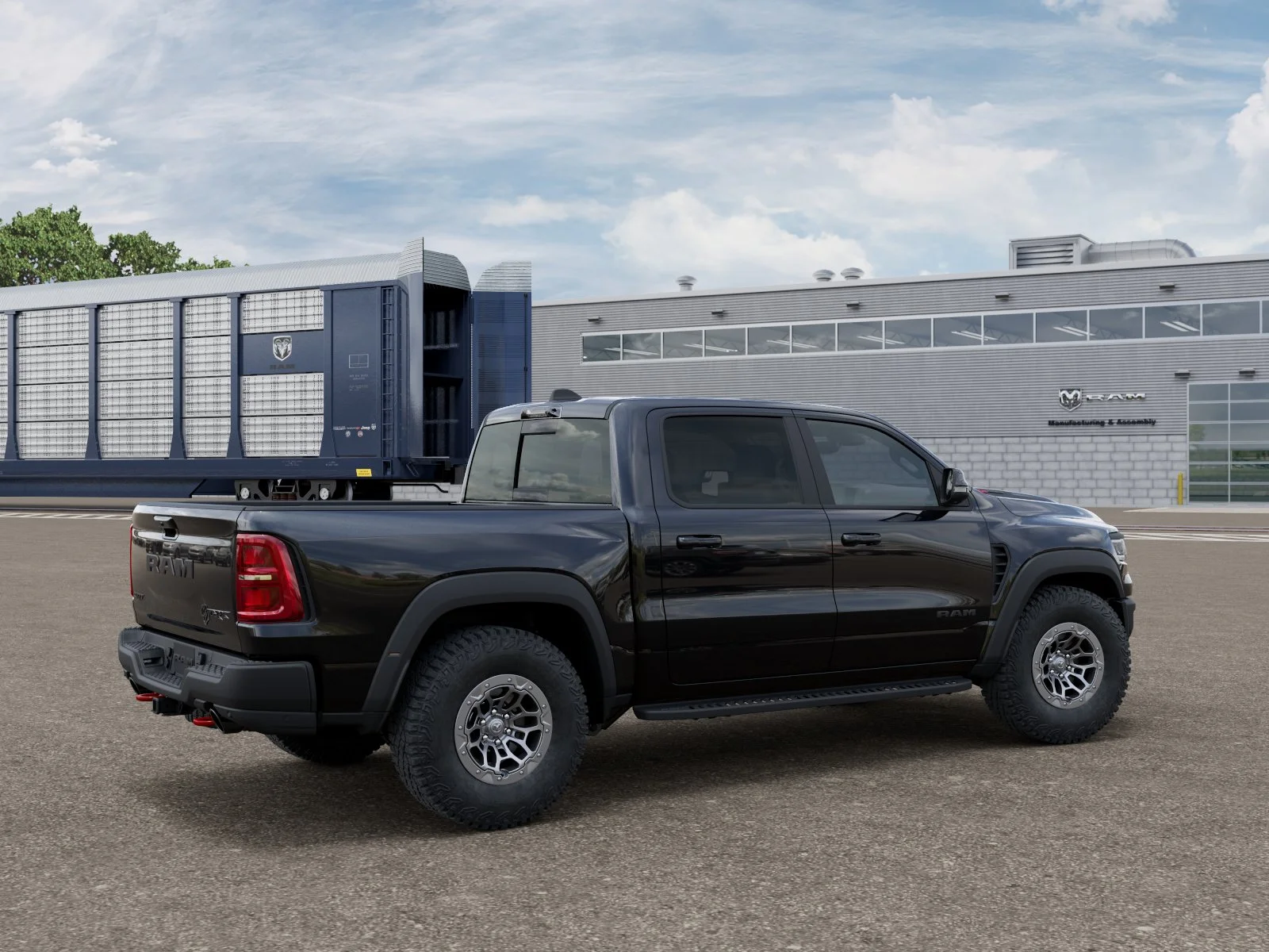 New 2027 Diamond Black Crystal Pearl-Coat Exterior Paint RAM TRX SRT image 2